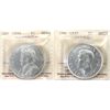 Image 1 : Silver $1 1936 & 1937 ICCS MS64. 2pcs.