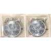 Image 2 : Silver $1 1936 & 1937 ICCS MS64. 2pcs.