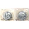 Image 2 : Silver $1 1938, 1946 ICCS MS60. 2pcs