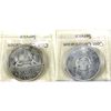 Image 2 : Silver $1 1963 & 1964 ICCS MS64. 2pcs.