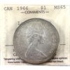 Image 1 : Silver $1 1966 Large Beads ICCS MS65