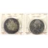 Image 1 : Silver $1 1966 Large Beads & 1967 ICCS MS65. 2pcs.