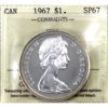 Image 1 : Silver $1 1967 ICCS SP67 Ultra Heavy Cameo