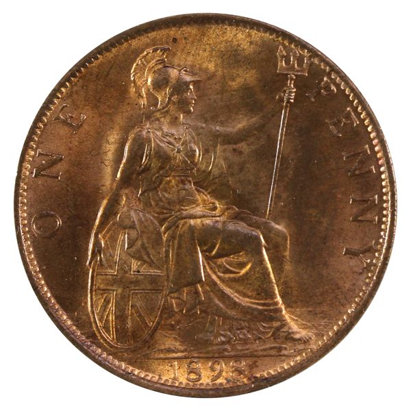 Great Britain 1898 Victoria Penny Brilliant Uncirculated