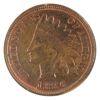 Image 1 : USA 1886 Indian Head Cent Feather Between C&A UNC+ (MS62) Red & Brown