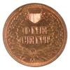 Image 2 : USA 1886 Indian Head Cent Feather Between C&A UNC+ (MS62) Red & Brown