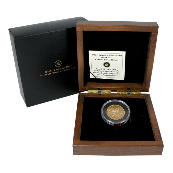 1914 Gold $10 Premium Hand Selected RCM Issue with Original Packaging. Limited Issue of 3,845