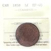 Image 1 : 1-cent 1858 ICCS EF40