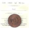Image 1 : 1-cent 1903 ICCS MS64 Red