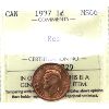 Image 1 : 1-cent 1937 ICCS MS66 Red