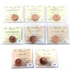 Image 1 : 1-cent 1977-1989 ICCS MS66 to MS67 NBU. Most Red. 8pcs.