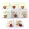 Image 2 : 1-cent 1977-1989 ICCS MS66 to MS67 NBU. Most Red. 8pcs.