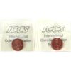 Image 2 : 1-cent 1982 & 1983 Far Beads ICCS MS66 Red. 2pcs.