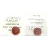 Image 2 : 1-cent 1989 & 1991 ICCS MS66 Red. 2pcs