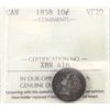 Image 1 : 10-cent 1858 ICCS VF20