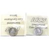 Image 2 : 10-cent 1947 Regular & Maple Leaf ICCS MS64. 2pcs.