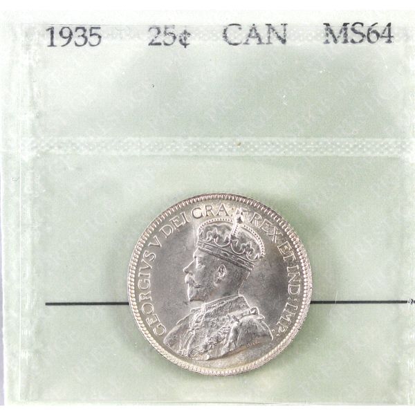 25-cent 1935 Prestige Certified MS64