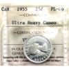 Image 1 : 25-cent 1955 ICCS PL66 Ultra Heavy Cameo