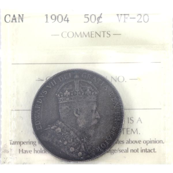 50-cent 1904 ICCS VF20
