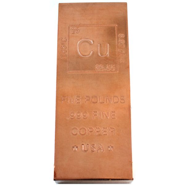 10 Pound Elemental Cast Copper Bar (New) l JM Bullion
