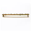 Image 5 : Antique Victorian 14K Yellow Gold Green Tourmaline Pearl Milgrain Bar Brooch Pin