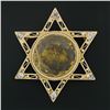 Image 4 : Antique 14k Gold .50 ctw European Diamond Star of David Pin Brooch Locket Pendan