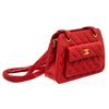 Image 2 : Chanel Red Lambskin CC Front Pocket Shoulder Bag