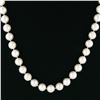 Image 3 : 18" 8.5-8.75mm White Akoya Pearl Strand Necklace w/ 14K Yellow Gold Ball Clasp