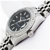 Image 6 : Rolex Quickset Stainless Steel Black Index & Diamond Datejust Wristwatch