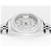 Image 9 : Rolex Ladies Quickset Stainless Steel Gray Roman Stainless Steel Diamond Bezel W