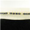 Image 7 : 14k Solid Yellow Gold 5.13 ctw Round Sapphire & Diamond Line Tennis Bracelet