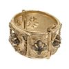 Image 3 : Chanel Gold-tone Calfskin & Labradorite CC Wide Cuff Bangle