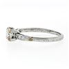 Image 5 : Antique Art Deco Platinum .65 ctw Transitional Diamond Engagement Ring w/ Accent