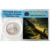 Image 2 : RARE! SS Central America 1/4oz Silver Medallion with Real Placer Gold (Tax Exempt)