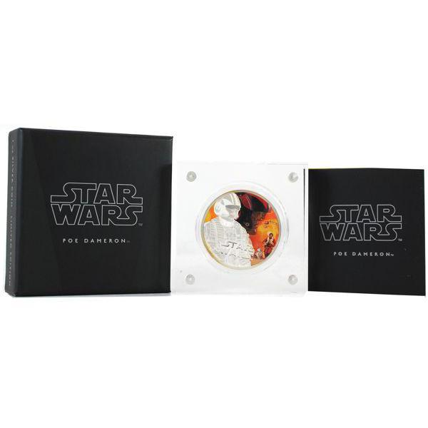 Niue 2016 $2 The Force Awakens-Poe Dameron 1oz Fine Silver Coloured Coin (Tax Exempt)