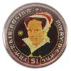Image 1 : British Virgin Islands 2008 $1 w/ Privately Issued Enamel Enhancements