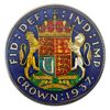 Image 1 : United Kingdom 1935 1 Crown w/ Privately Issued Enamel Enhancements 