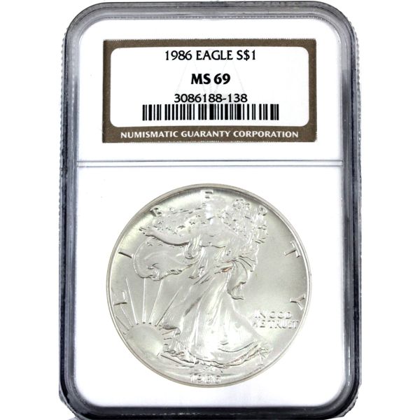 USA $1 1986 Eagle NGC MS69 (Tax Exempt)