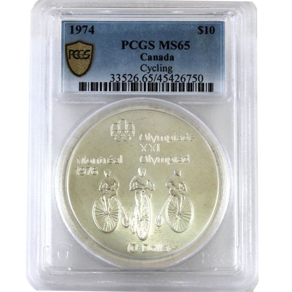 $10 1974 Cycling PCGS MS65