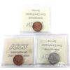 Image 2 : 1-cent 1960 MS65 Red, 1-cent 1962 MS65 Red & 5-cent 1960 MS65 All ICCS Certified. 3pcs