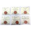 Image 1 : 1-cent 2000 MS66, 2003 NE MS66, 2003 MS65, 2003P MS65, 2006P MS66 & 2006 Logo Magnetic MS66. 6pcs