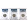Image 1 : 5-cent 2000P, 2001 & 2001P PCGS MS65. 3pcs