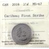 Image 1 : 25-cent 2018 First Strike ICCS MS67