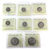 Image 1 : Newfoundland 10-cent, 25-cent & 50-cent 1872-1945 PCCS (Professional Coin Certification System) 8pcs