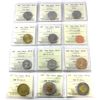 Image 1 : Group Lot of 12x Test Tokens of Different Designs ICCS Certified MS64, MS66 & MS67. 12pcs