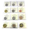 Image 2 : Group Lot of 12x Test Tokens of Different Designs ICCS Certified MS64, MS66 & MS67. 12pcs
