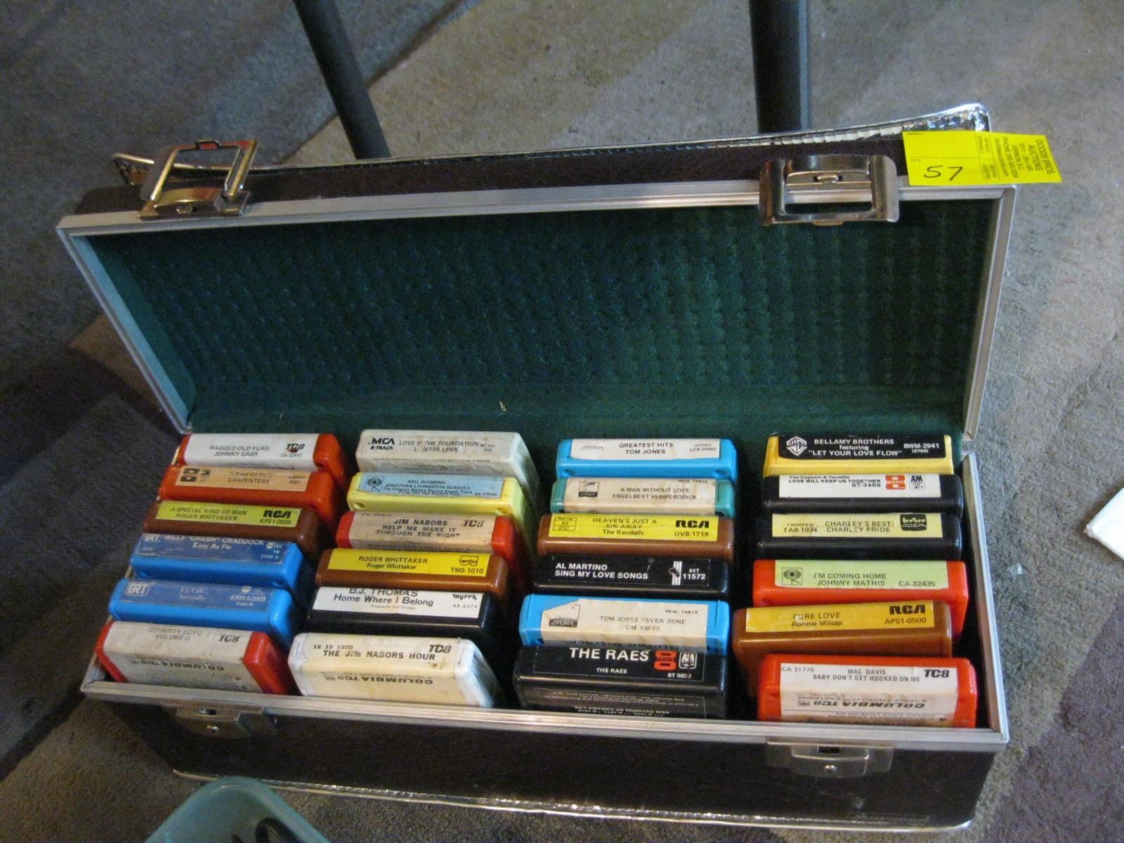 Eight Track Case CASE OF 8 TRACK TAPES