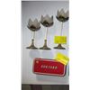Image 1 : 3 CANDLEHOLDERS & A BROTHER ACCESS. BOX