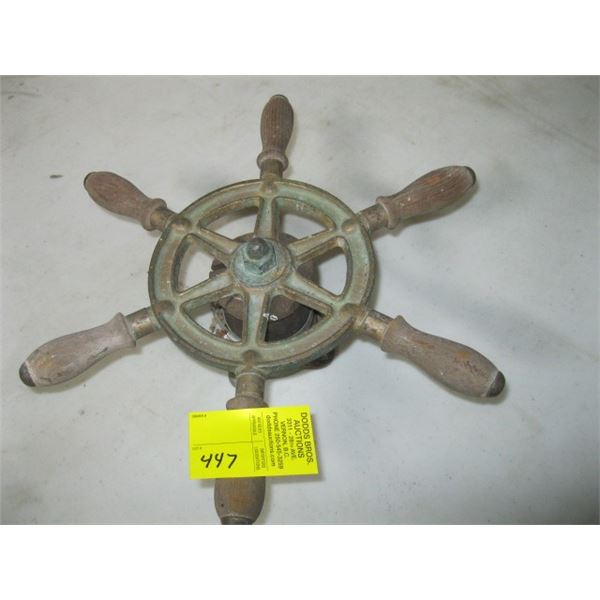 SM. METAL BOAT STEERING WHEEL