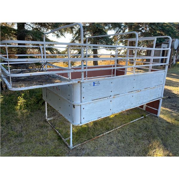 Metal stock box for pickup truck